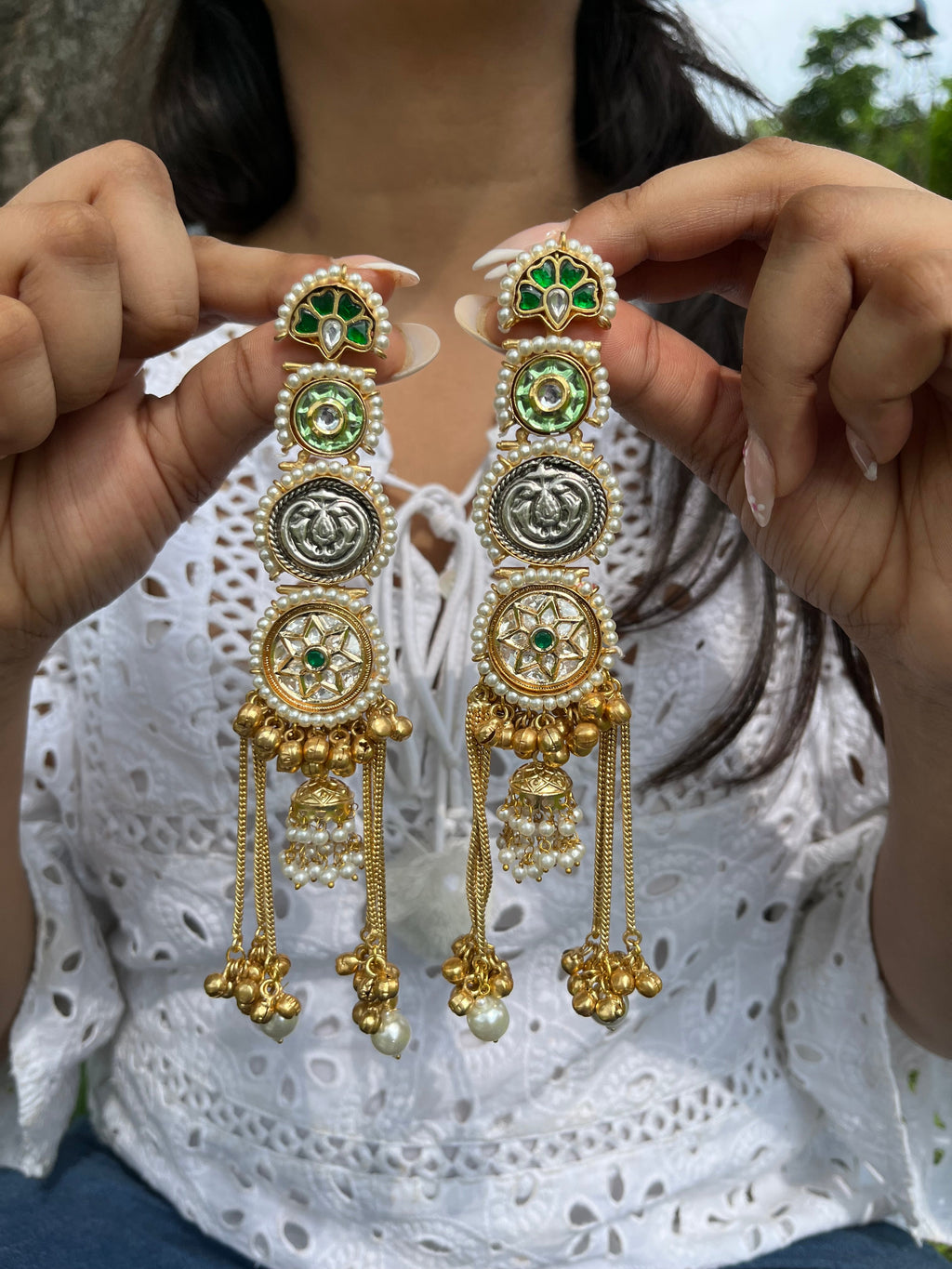 ANUBHA dual tone earrings
