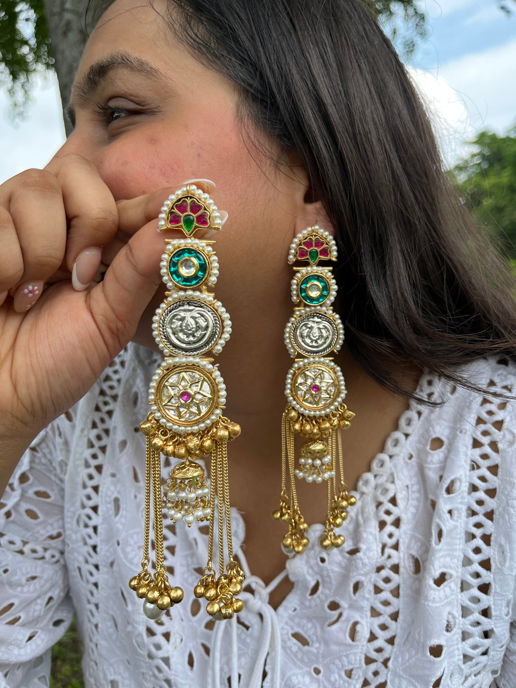 ANUBHA dual tone earrings