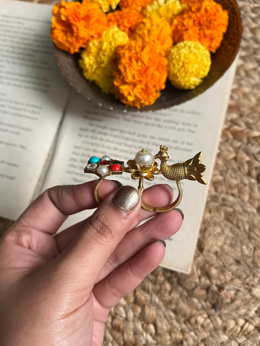 Brass Peacock Ring