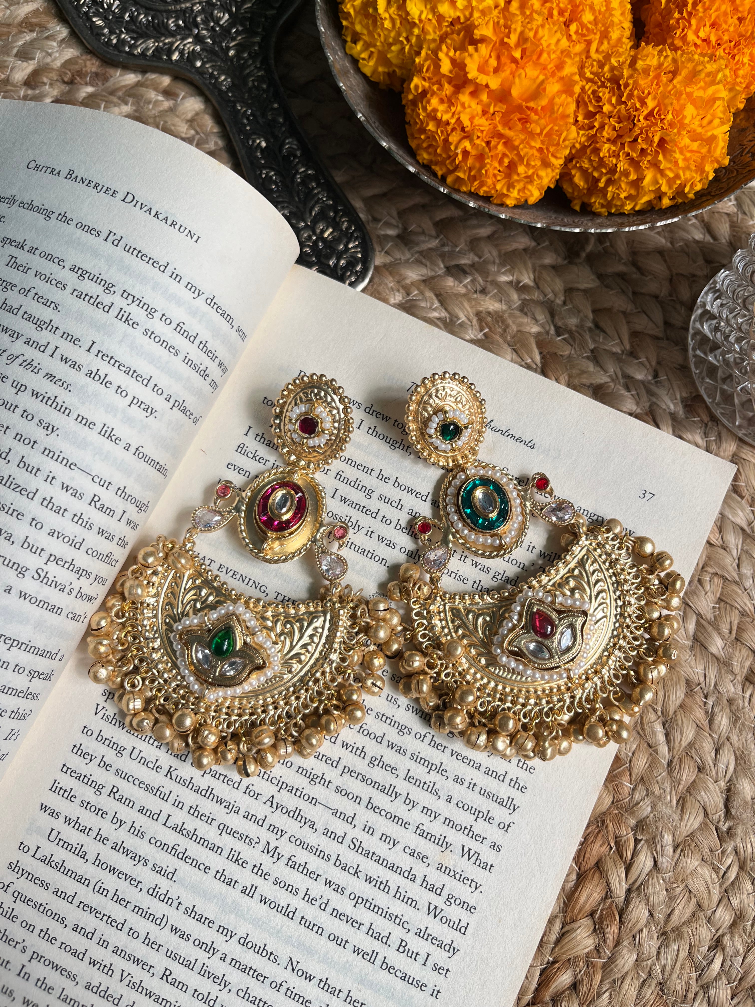 CHAITALI Brass Chaandbalis