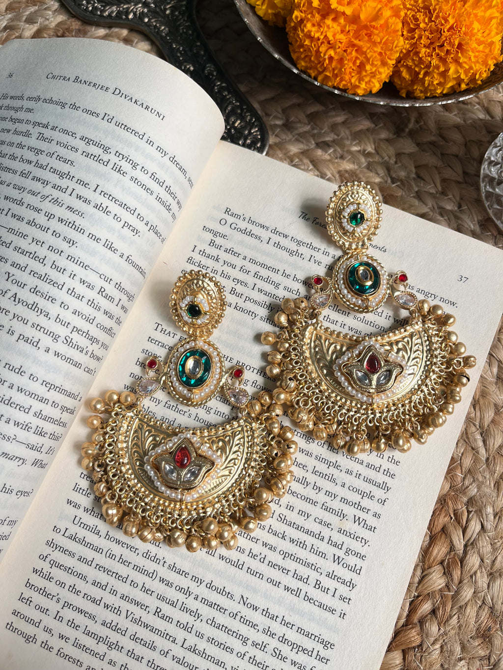 CHAITALI Brass Chaandbalis