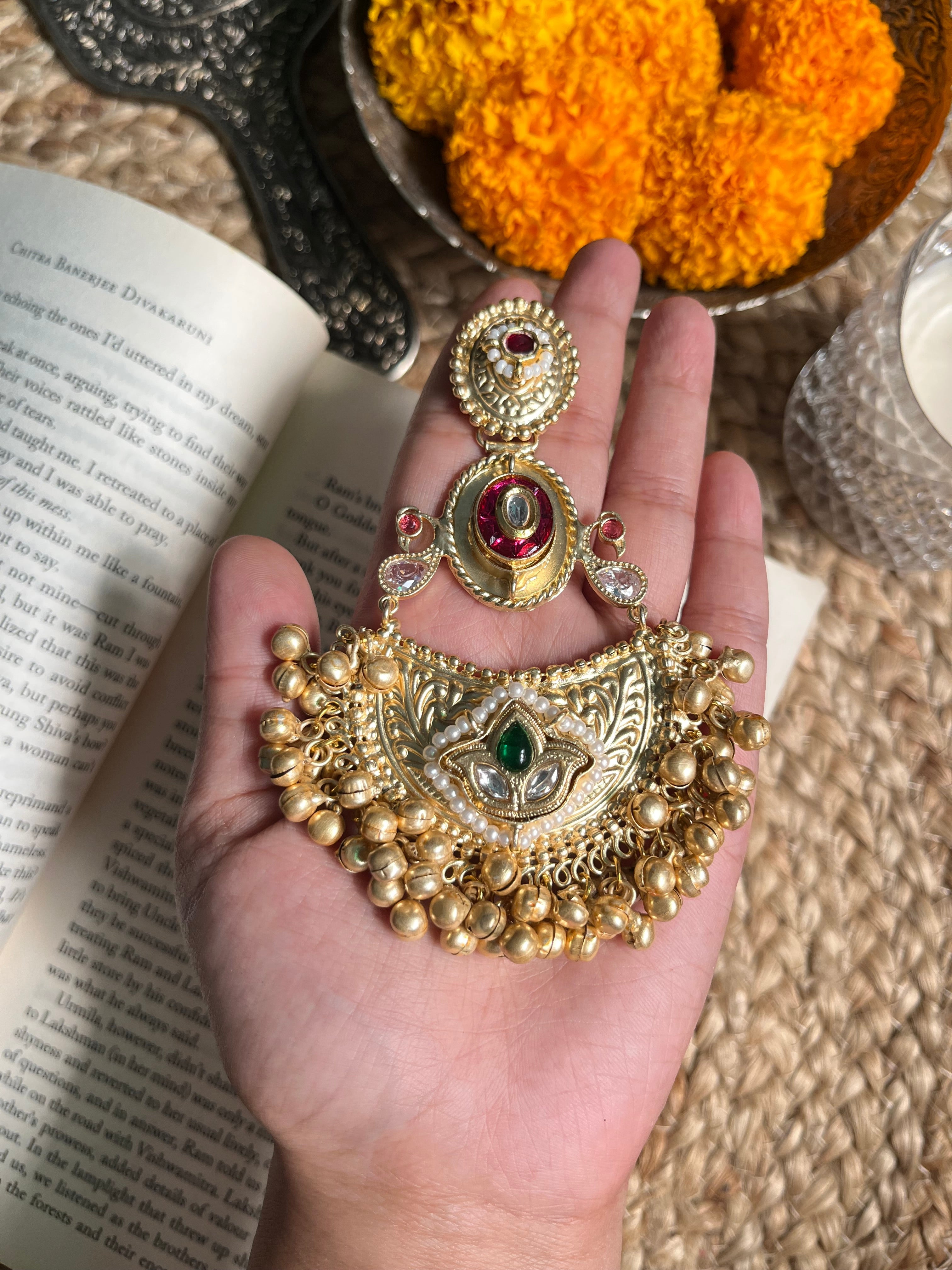 CHAITALI Brass Chaandbalis