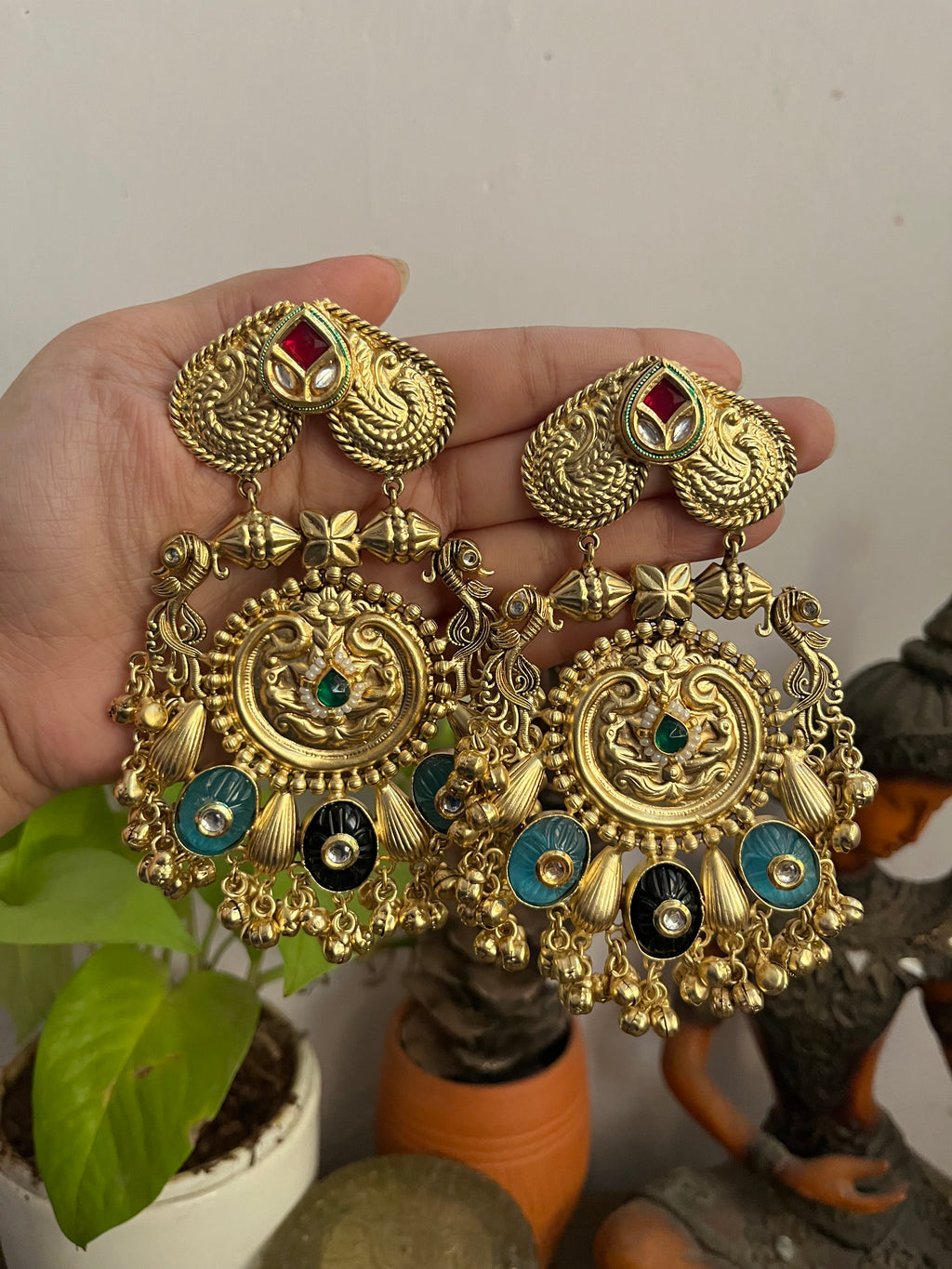 DIVYA Brass Chaandbalis