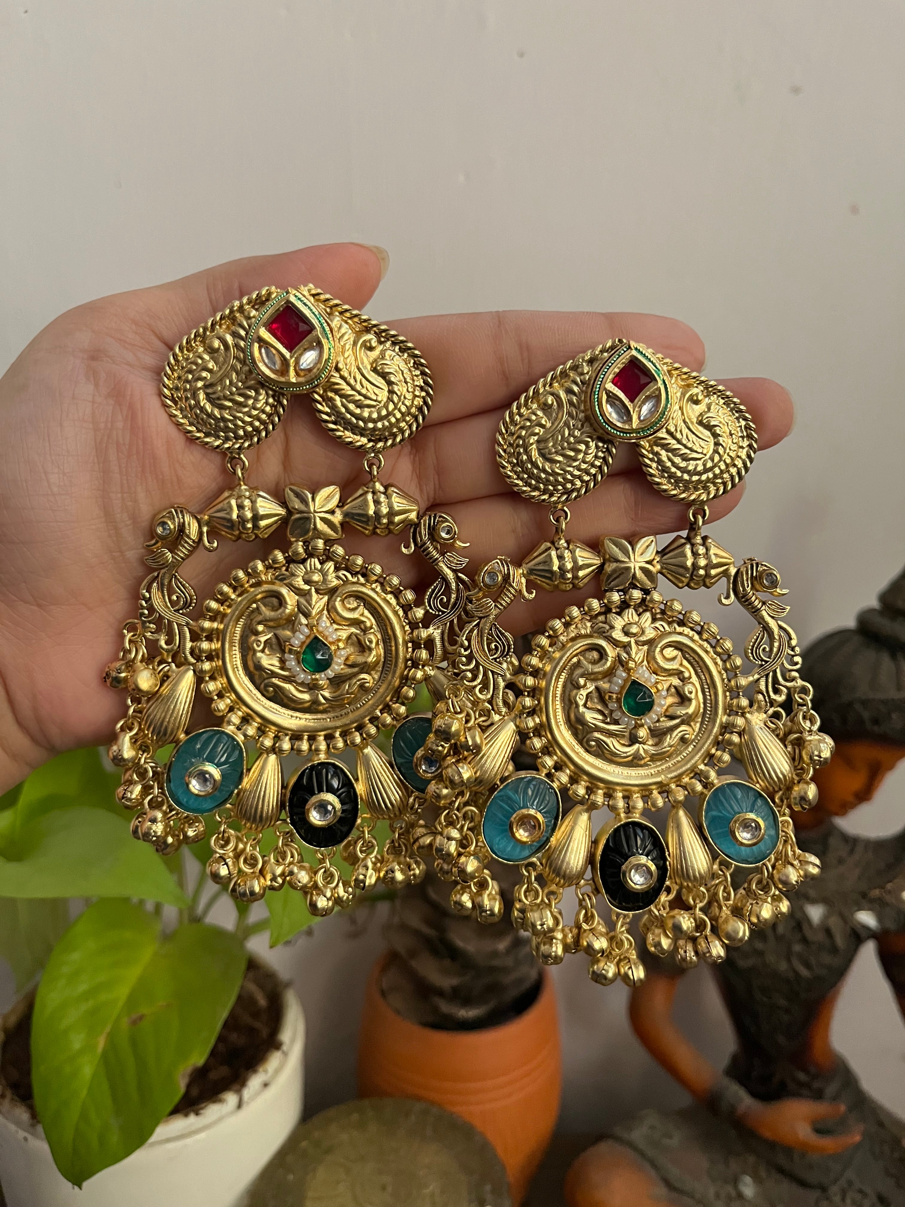 DIVYA Brass Chaandbalis