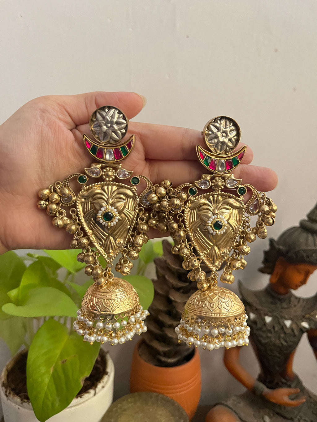 GARIMA Brass Jhumkas