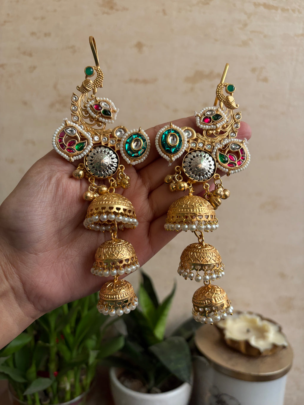 SURILI kanphool jhumkas