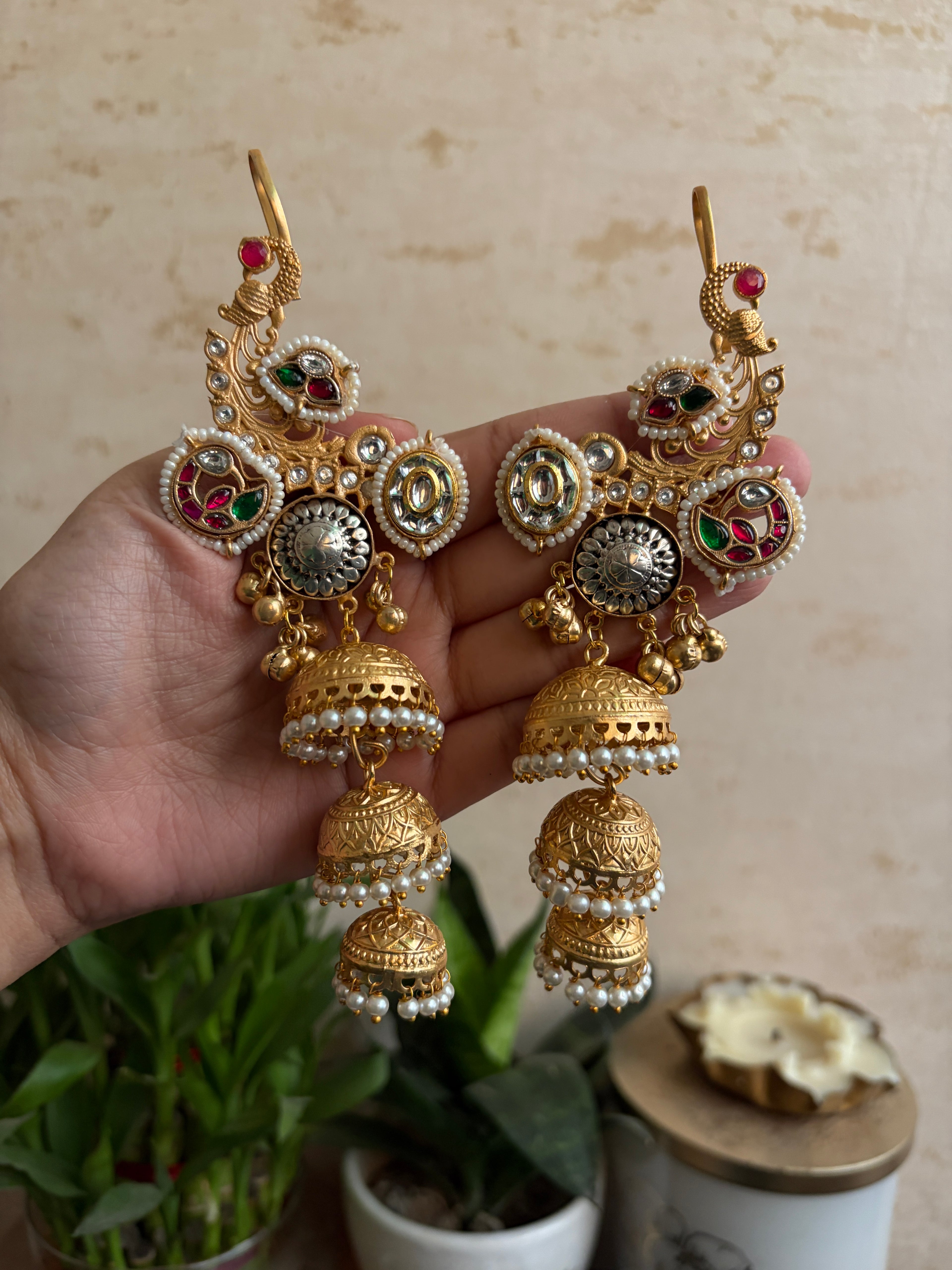 SURILI kanphool jhumkas