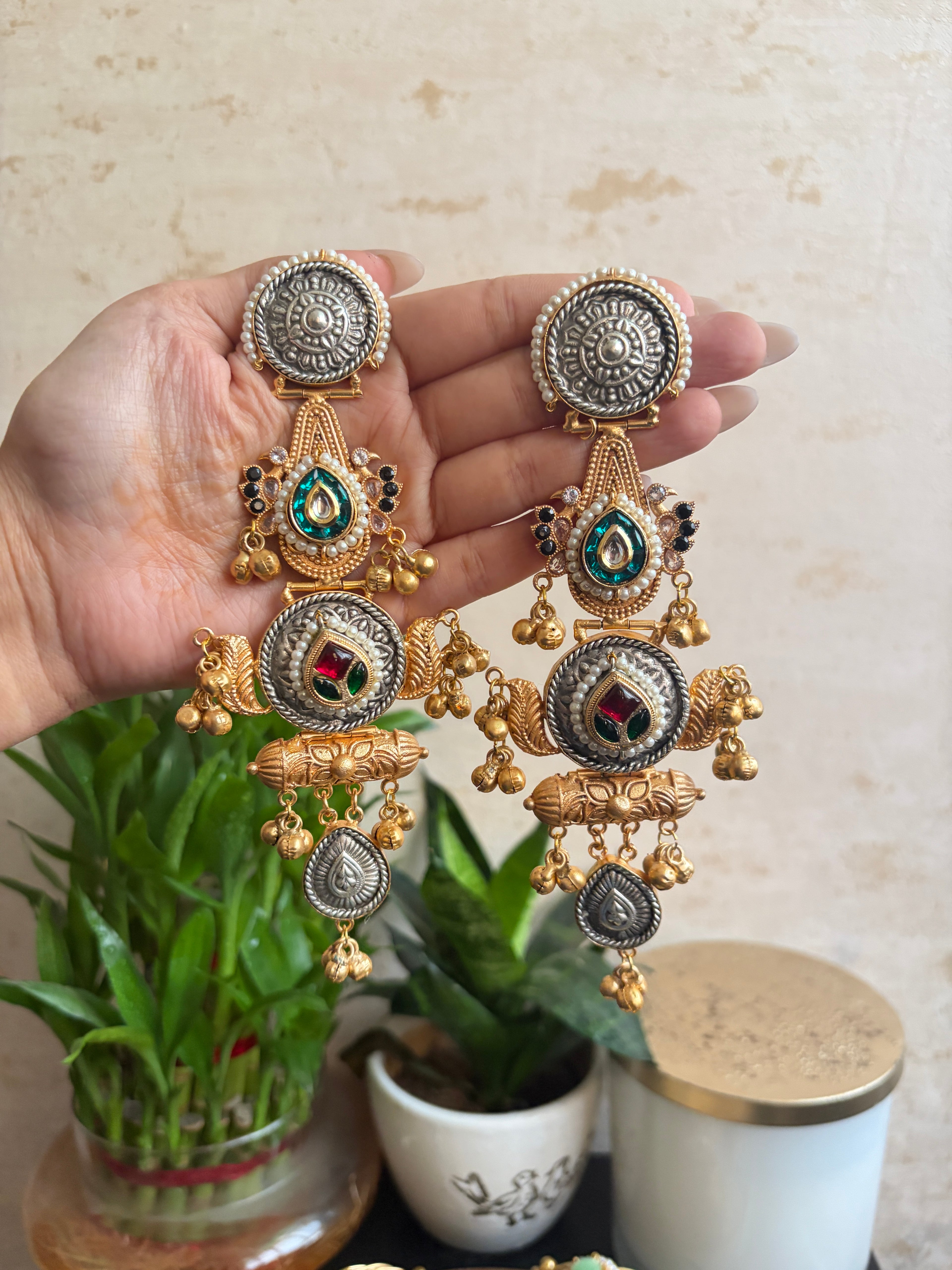 VASUDHA Brass earrings