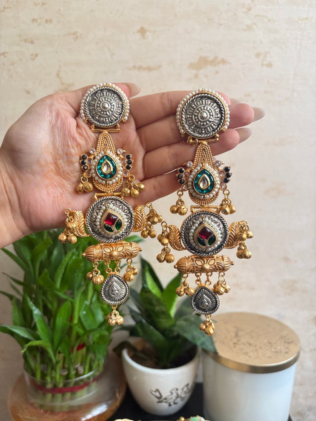 VASUDHA Brass earrings