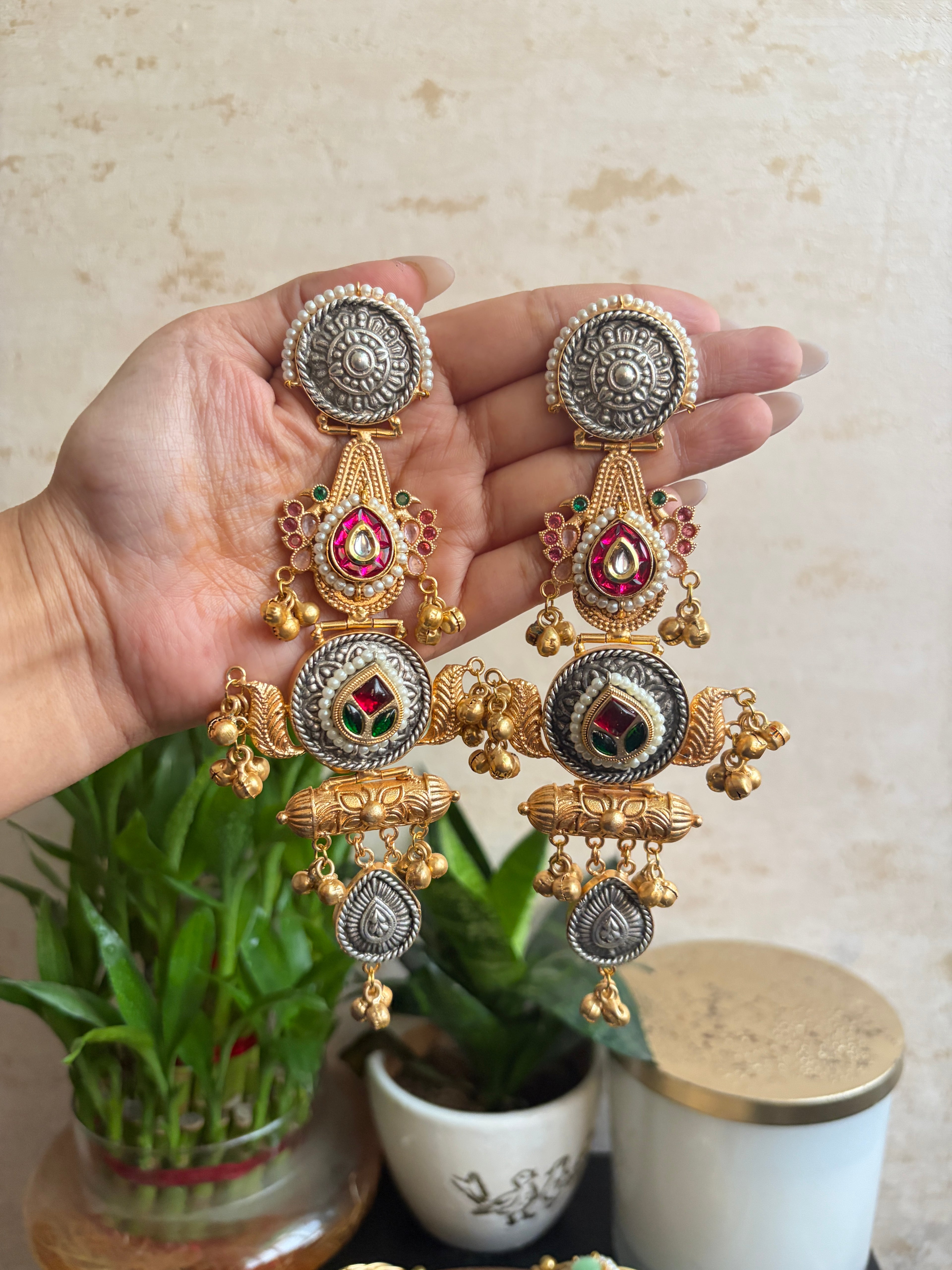 VASUDHA Brass earrings