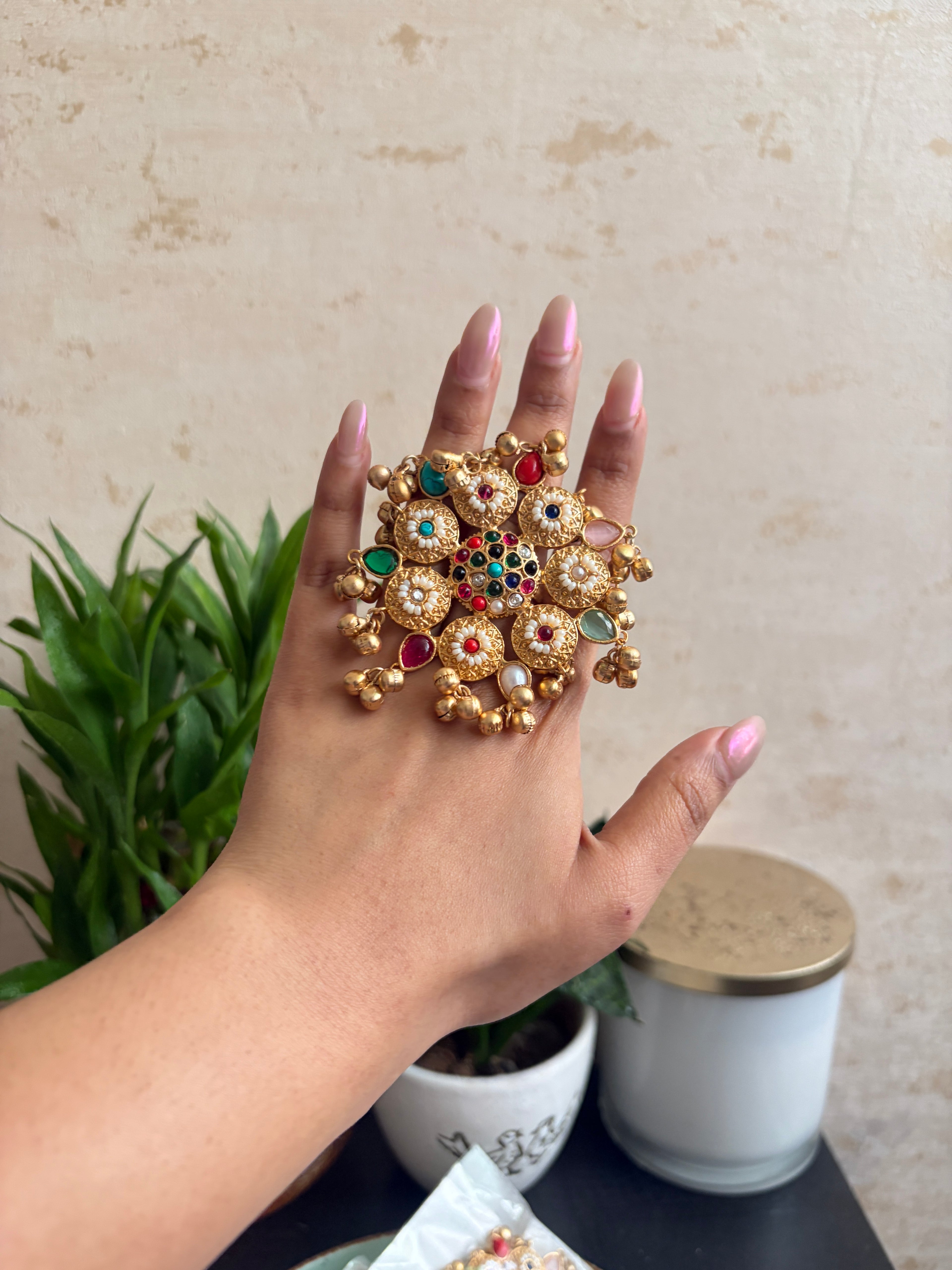 MONA Multicolour Brass Ring