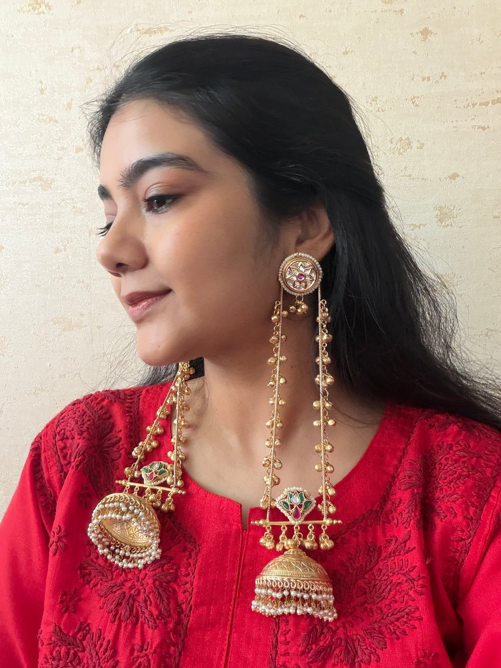ZEHRA Brass Ghungroo Jhumkas