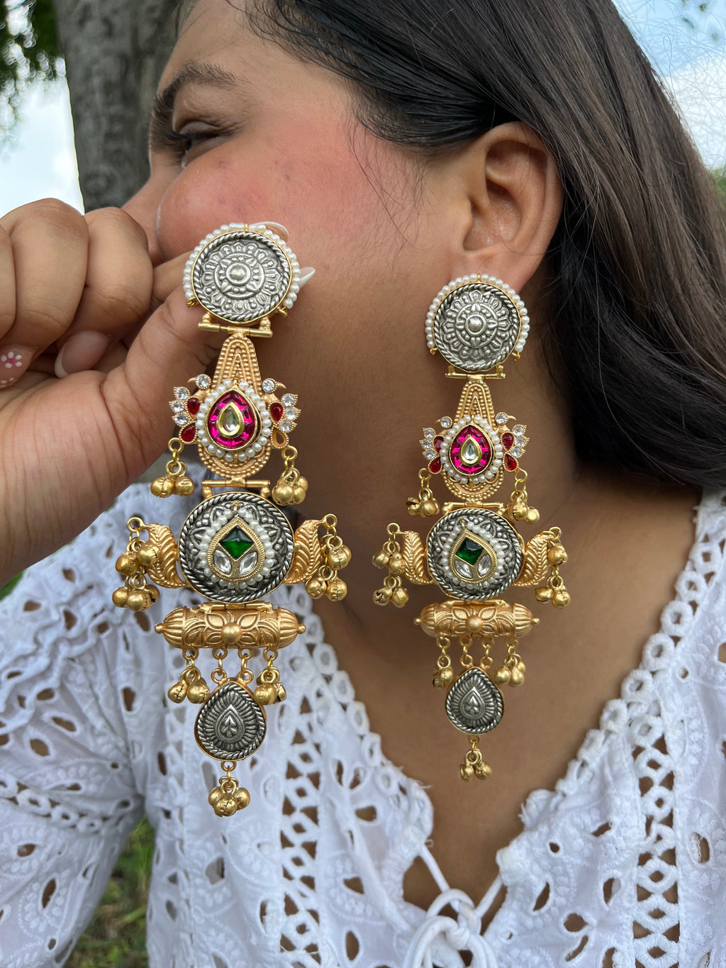 VASUDHA Brass earrings